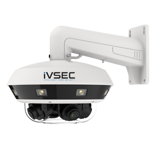 IVSEC DOME IP CAMERAS 32MP USING 4-DIRECTIONAL 8MP MULTISENSOR 25FPS IP66 IR