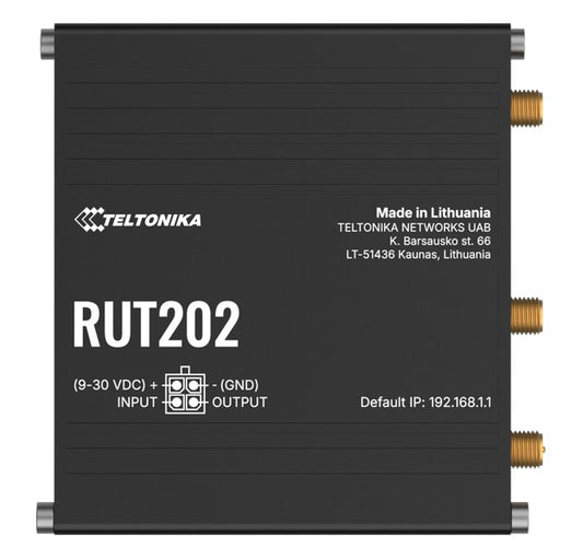 Teltonika RUT202 Dual Sim Industrial LTE Cat 4 Router, Automatic Failover, Dual