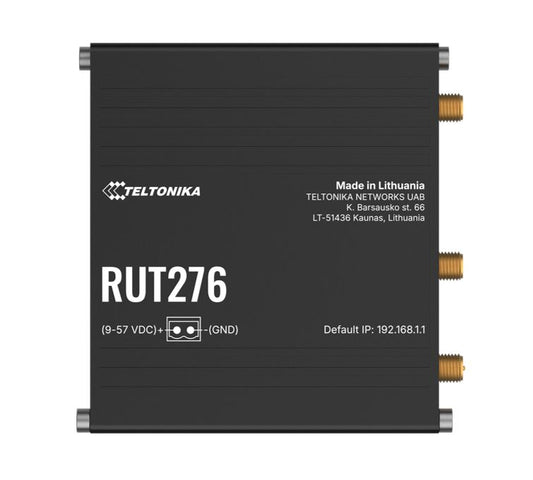 Teltonika RUT276 Compact Redcap 5G Router, Built-in RS232/RS485,2 x SIM Slots