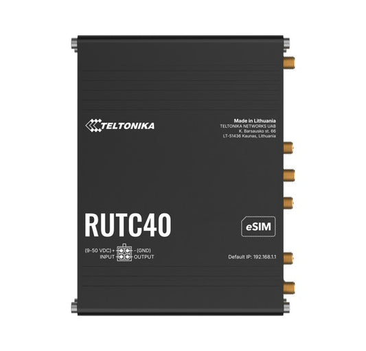 Teltonika RUTC40 GLOBAL 4G EDGE ROUTER, Dual-core, Dual-band Wi-Fi 6