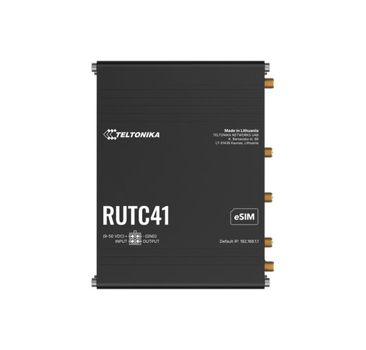 Teltonika RUTC41 4G EDGE ROUTER, Dual-core, Dual-band Wi-Fi 6, 1 GB RAM, and 8