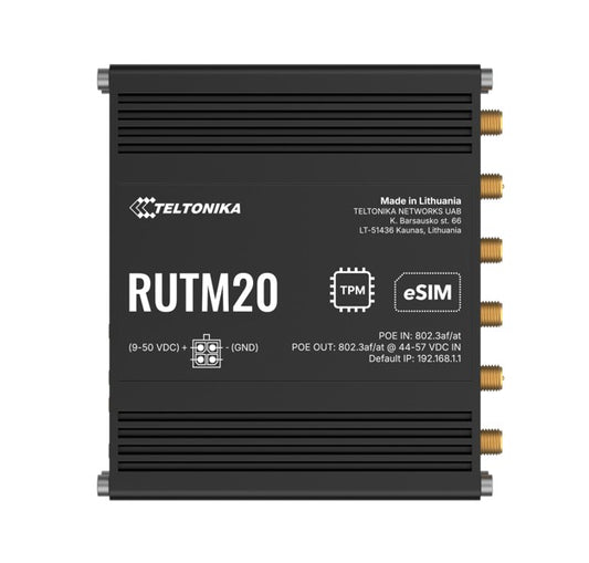 Teltonika RUTM20 COMPACT 5G ROUTER, Global 5G Telit, Dual SIM & eSIM, Active