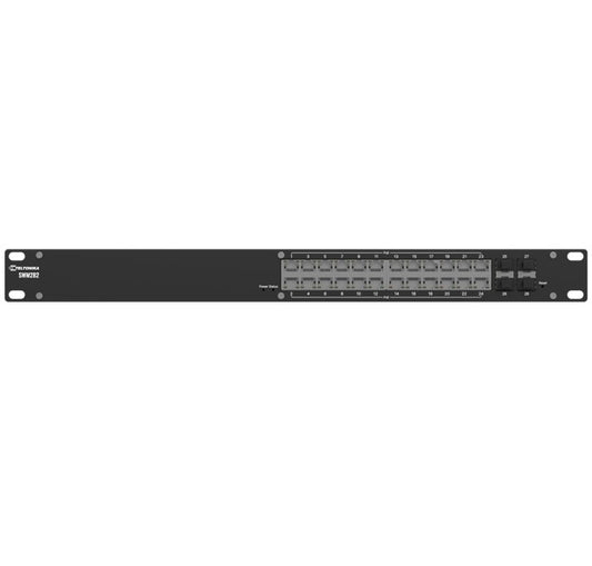 Teltonika SWM282 PoE+ managed switch, 24 PoE+ ports with up to 30W per port, 10/100/1000 Mbps, 2 years of Free RMS Management