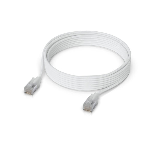 Ubiquiti UniFi Premium Patch Cable, 8M, White, Ultra-thin Braided Patch Cable, Designed And Optimized For 10 GbE Networking.