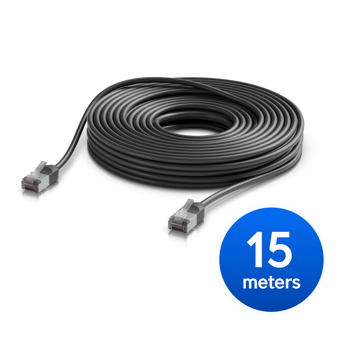 Ubiquiti UniFi Premium Patch Cable Outdoor, 15M,Black,Ultra-Thin, Rugged