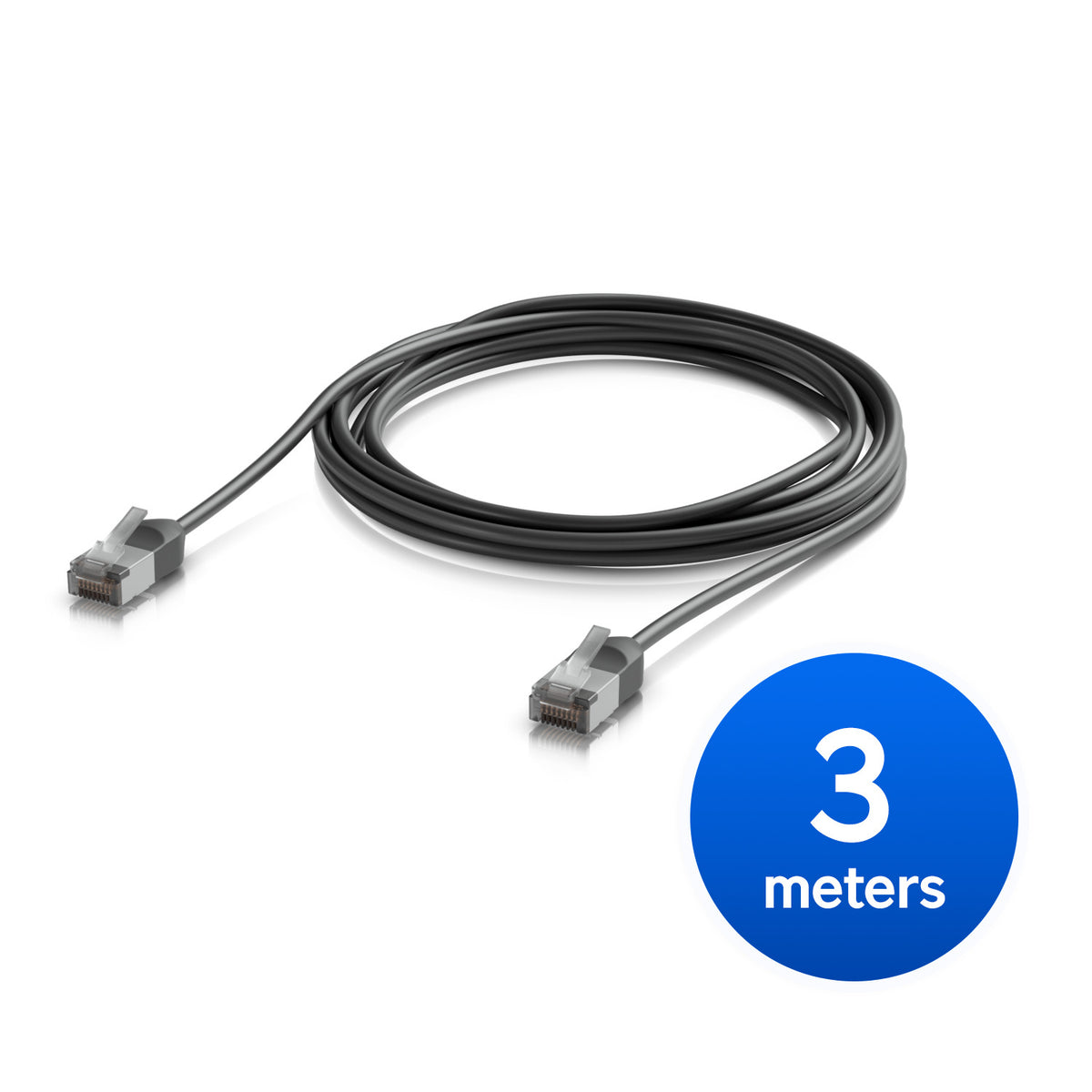 Ubiquiti UniFi Premium Patch Cable Outdoor, 3M,Black,Ultra-Thin, Rugged