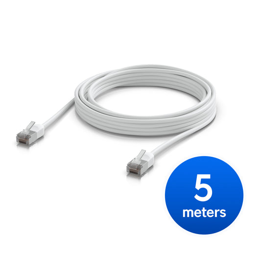 Ubiquiti UniFi Premium Patch Cable Outdoor, 5M, White, Ultra-thin, Rugged