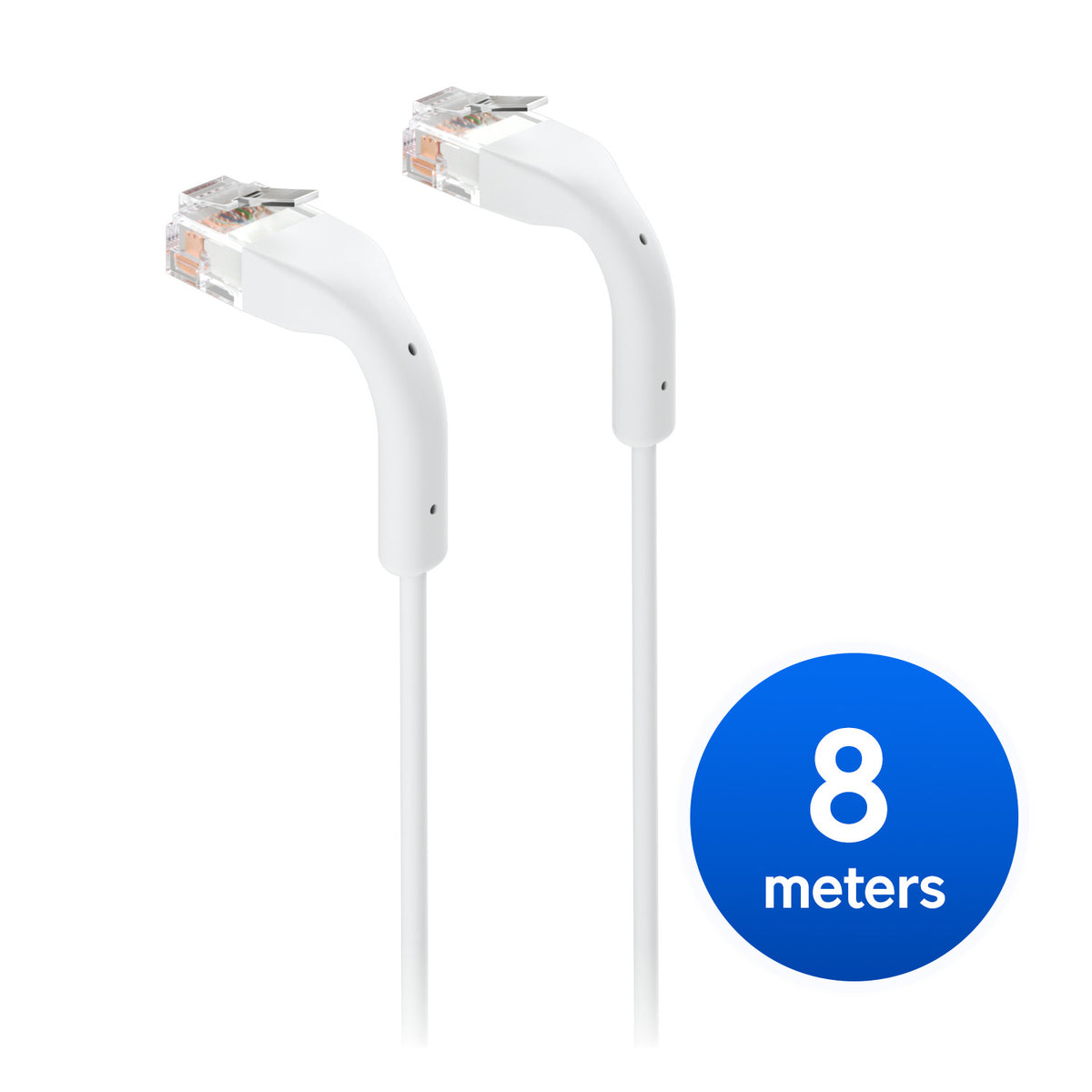 Ubiquiti UniFi Patch Cable 8m White, Both End Bendable to 90 Degree, RJ45