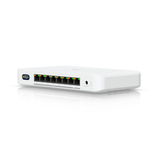 Ubiquiti Device Bridge Switch, Compact PoE+ Switch* (1) 10 GbE Port, (7) 2.5