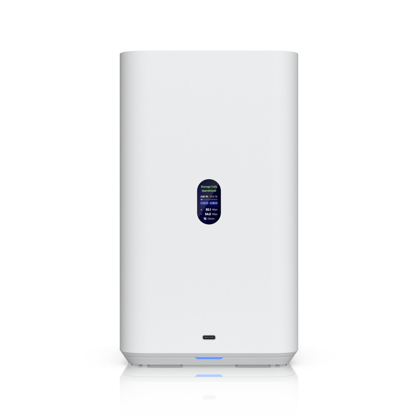 Ubiquiti UNAS 2, White, UniFi Network Attached Storage (2) 3.5' HDD Bays, 2.5 GbE Networking, USB-C Connectivity, Included PoE++ Adapter, Compact Foot