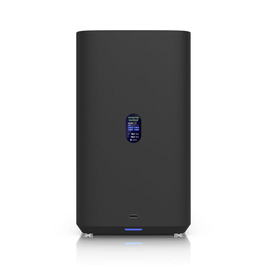 Ubiquiti UNAS 4, Black, UniFi Network Attached Storage(4) 2.5/3.5'HDD Bays, (2)M.2NVMe SSD, 2.5GbE Networking, USB-C Conn, PoE+++ Adapter Compact