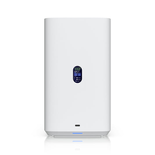 Ubiquiti UNAS 4, White, UniFi Network Storage (4)2.5/3.5' HDD Bays,(2)M.2 NVMe SSD Cach Slot,2.5 GbE, USB-C Connect, PoE+++ Adapter, Compact Footprint