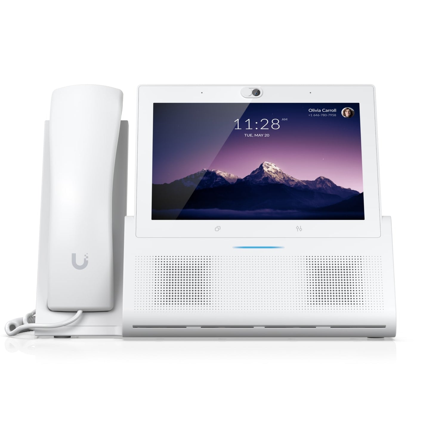 Ubiquiti UniFi Talk Phone Touch Max,Premium Desktop Smartphone,Ultimate User Exper,7 Touch Display,PoE+ In,Bluetooth,5V, 3A USB type C, White,