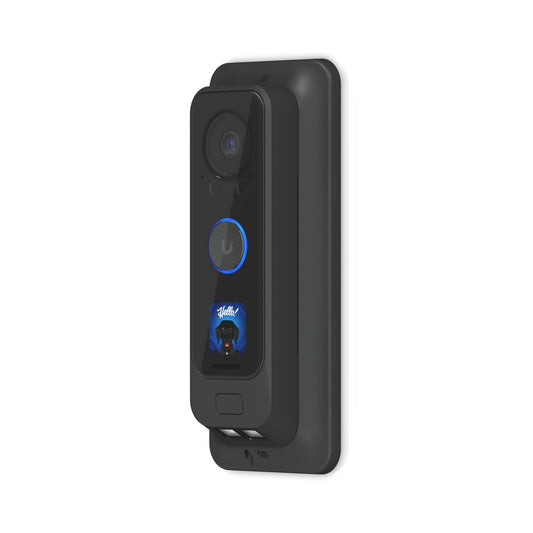 Ubiquiti G4 Doorbell Pro PoE Gang Box Mount, Black,Secure, Flat/ 25Â° Angled Wedge Angled Mounting Plate, Compatible NHU-UVC-G4-DBELL-POE