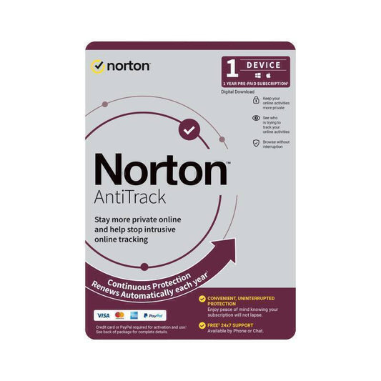 Norton AntiTrack - 1 User 1 Device 1 Year Sub - ESD Version