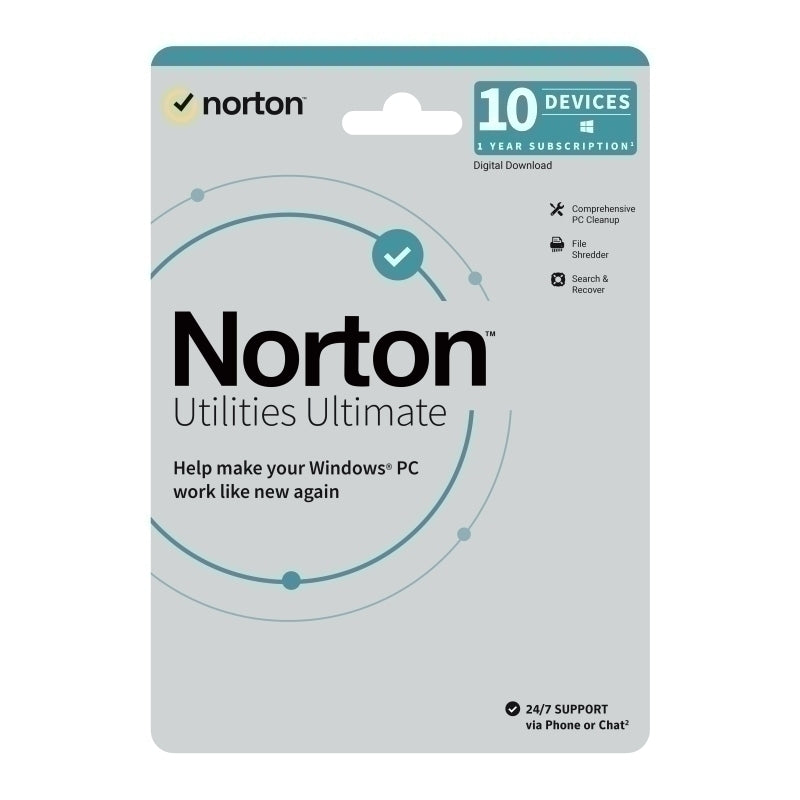 Norton Utilities Ultimate - 1 User 10 Devices 1 Year Sub - ESD Version