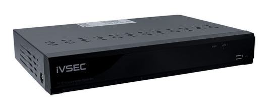 LX-Series Ivsec NR004XB NVR 4 Channels 12MP 4 X POE Ports 1 Bay H265 4K HDMI