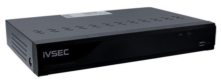 LX-Series Ivsec NR008XB NVR 8 Channels 8MP 8 X POE Ports 1 Bay H265 4K HDMI