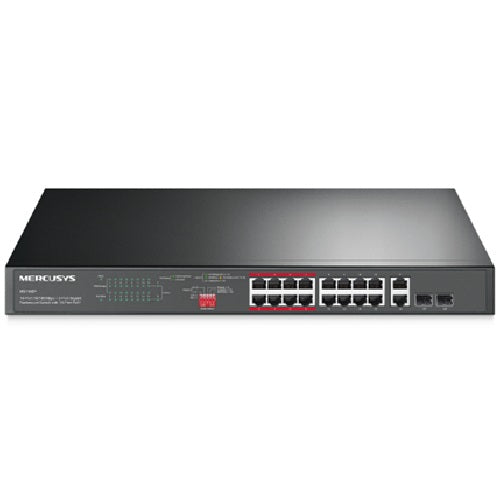 TP-LINK Mercusys MS118CP 16-Port 10/100Mbps + 2-Port Gigabit Rackmount Switch