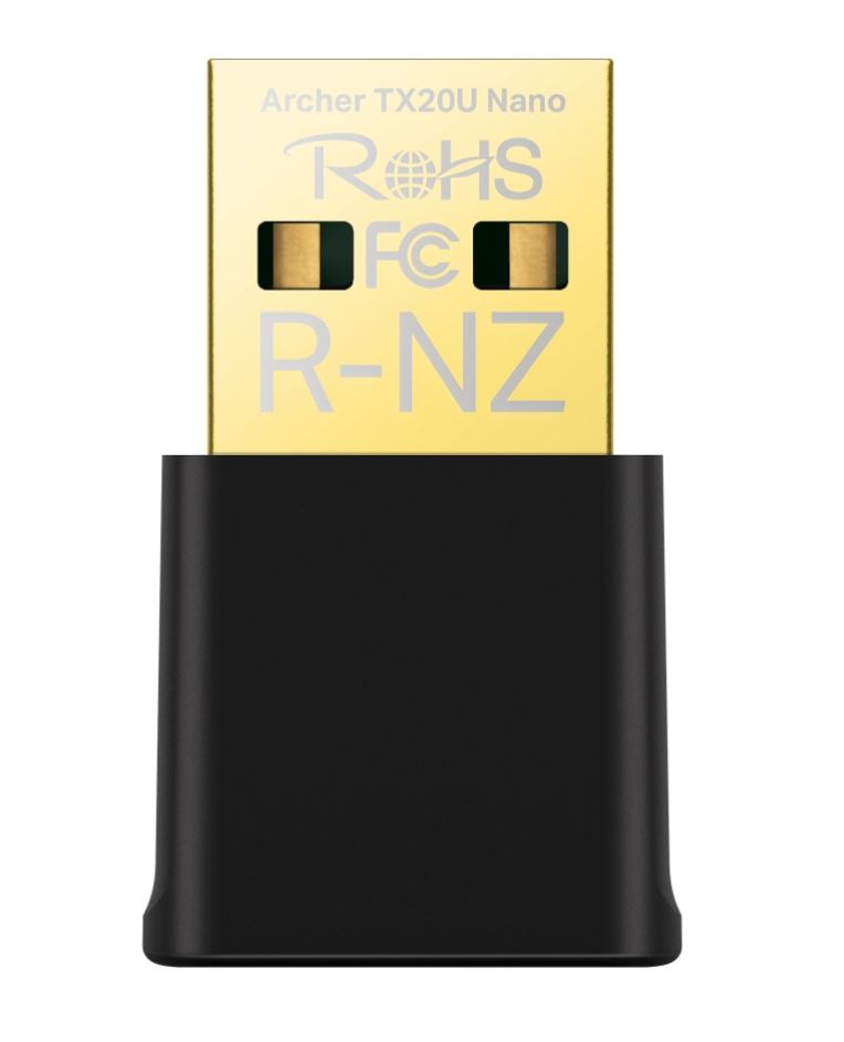 TP-Link Archer TX20U Nano AX1800 Nano Wi-Fi 6 Wireless USB Adapter, 1201 Mbps at 5 GHz + 574 Mbps at 2.4 GHz, Internal Antennas, USB 3.0
FEATURE: MU-
