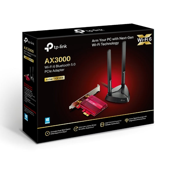 TP-Link Archer TX3000E AX3000 Wi-Fi 6 (802.11ax) Bluetooth 5.0 PCIe Adapter (WIFI6) (LS)
