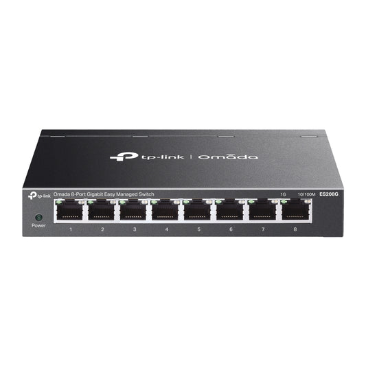 TP-Link ES208G Omada 8-Port Gigabit Easy Managed Switch, Flow Control, Loopback Detection, Port Isolation, Port Mirroring, LAG, VLAN, IGMP Snooping, Q