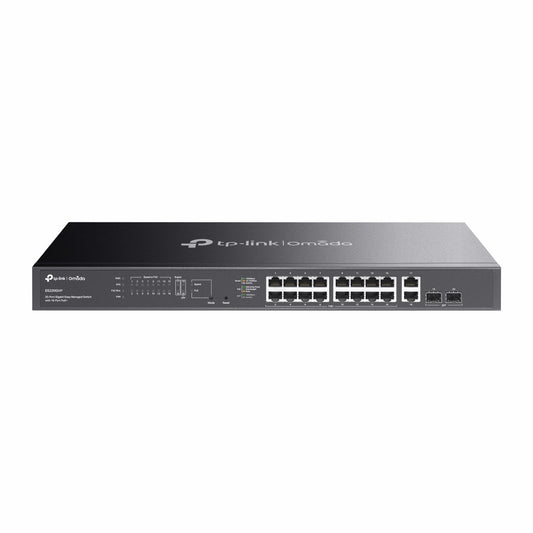 TP-Link ES220GMP Omada 20-Port Gigabit Easy Managed Switch with 16-Port PoE+,  Fast PoE, Perpetual PoE, Flow Control, Loopback Detection, Port Isolati