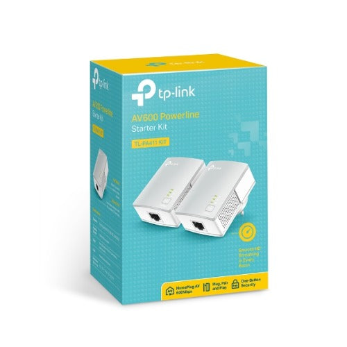 (E)TP-Link TL-PA411 KIT AV600 Nano Powerline Adapter Starter Kit HomePlug AV