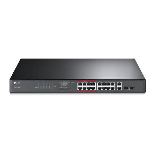 (E)TP-Link TL-SL1218MP 16-Port 10/100Mbps PoE+ Switch, 16 10/100Mbps RJ45
