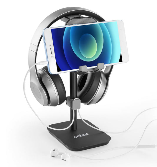 (LS) mbeatÂ®  Stage S3 2-in-1 Headphone and Tiltable Phone Holder Stand Cable Management	Aluminium Alloy Frame Product Weight: 335g