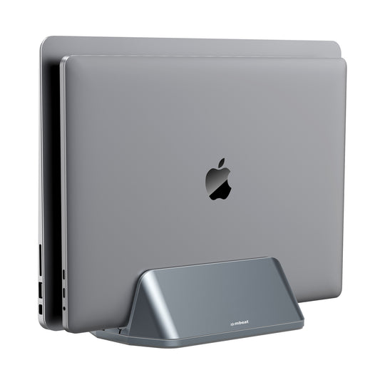 mbeatÂ®  Stage S5 Adjustable Dual Bay Tablet, Laptop and MacBook Vertical Stand Declutter and Organise Dual Adjustable Bays Material: Aluminium alloy,