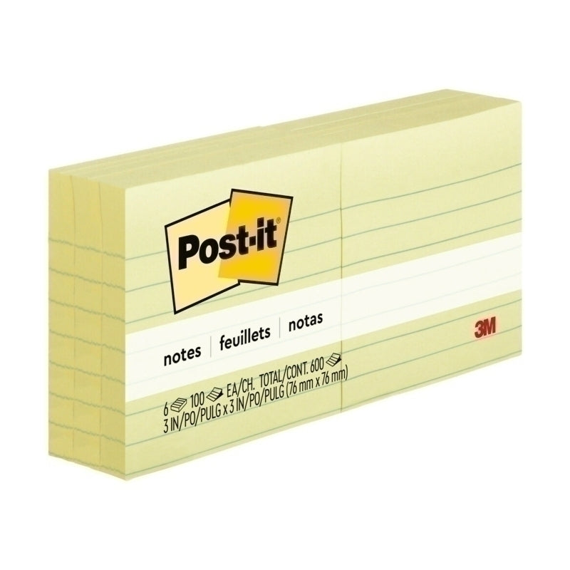 ورقة ملاحظات Post-It 630-6PK مسطرة Pk6