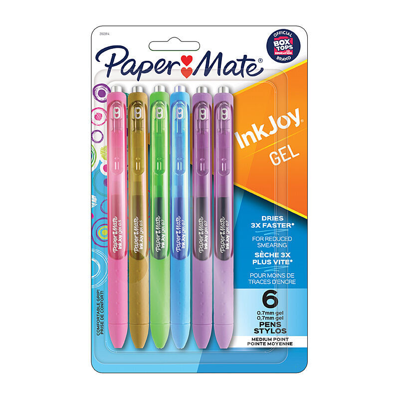 Paper Mate PM IJoy Gel Retr Pastl Pk6 Bx6