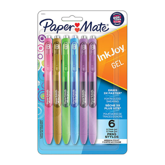 Paper Mate PM IJoy Gel Retr Pastl Pk6 Bx6