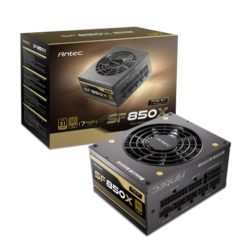 Antec SFX 850w 80+ Gold, Fully-Modular, ATX 3.1, PCI-E 5.1, 92mm Silent Fan