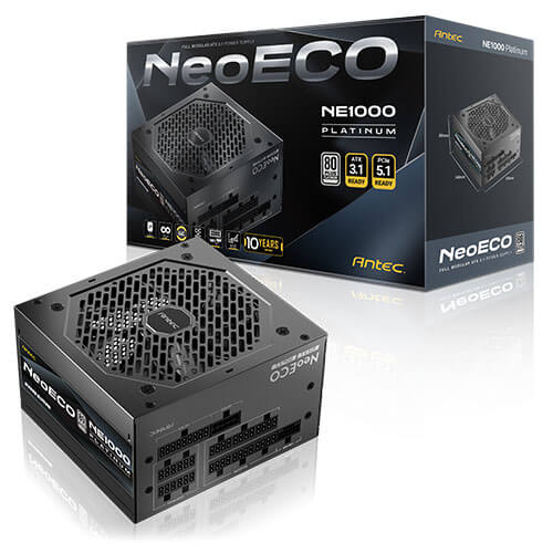Antec NE1000P AU, 1000W, 80 PLUS Platinum, ATX 3.1, PCIe 5.1 (12V-2x6), Full