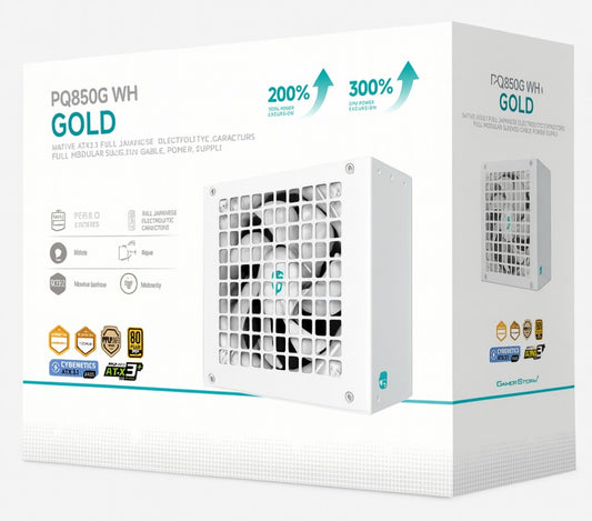 DeepCool PQ850G WH 850W Gamer Storm 80+ Gold/Cybenetics Fully Modular ATX Power