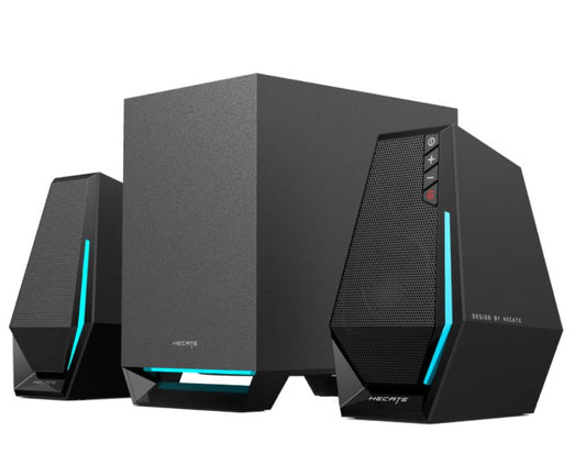 Edifier G1500 MAX 2.1 Wireless Gaming Speakers - 2.5' full range speaker driver unit and equipped with a 4' subwoofer for optimum bass