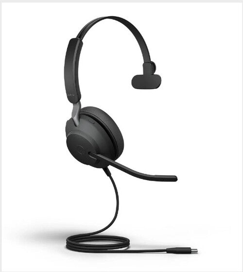Jabra Evolve2 40 SE Wired USB-C/A MS Mono Headset, 360° BusyLight,Cancels more