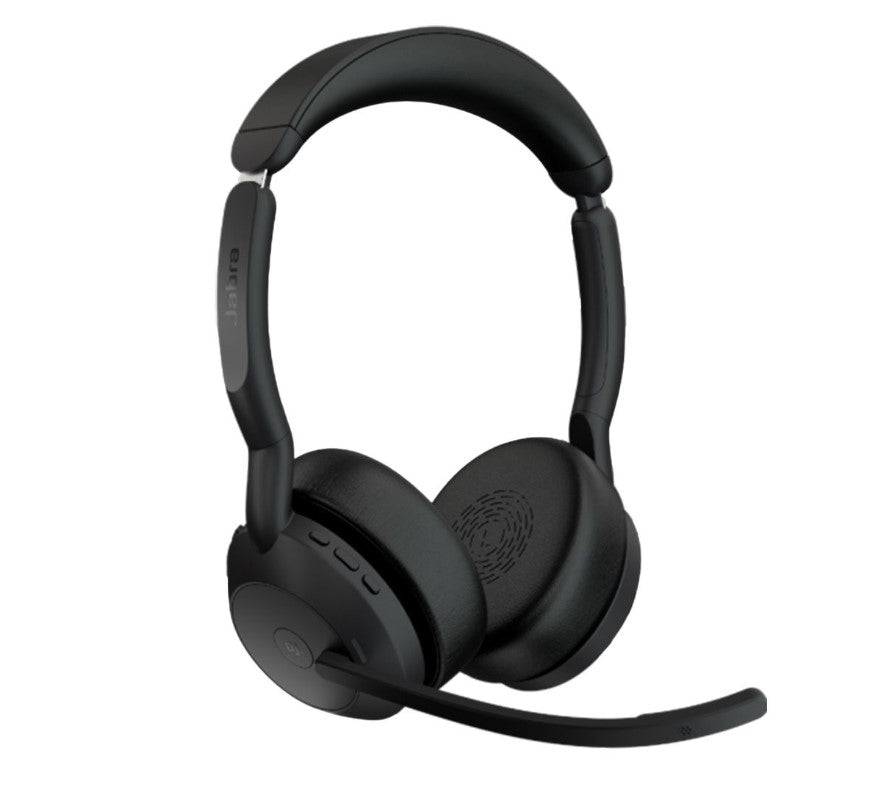 Jabra Evolve2 55 USB A Stereo Teams Active Noise Cancellation, Link 380 BluetoothÂ® Adapter ,30m Wireless Range, 18 Hours Battery Life
