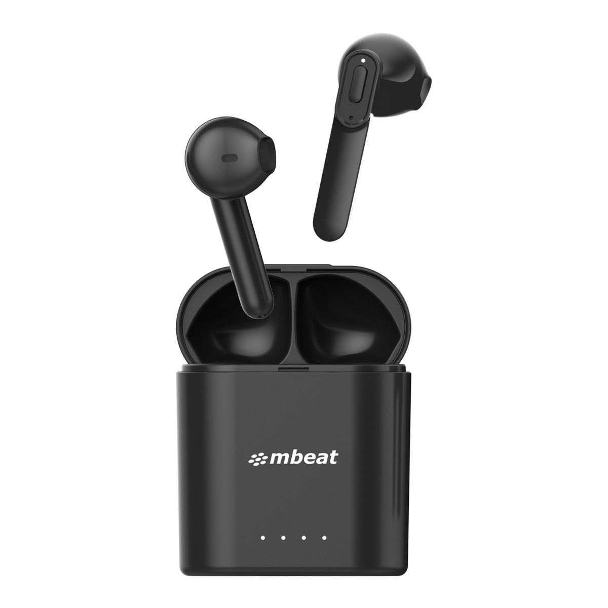mbeatÂ® E1 True Wireless Earbuds/Earphones - Up to 4hr Play time, 14hr Charge Case, Easy Pair Fully charging time: 2 hours  Additional play time: 14 hr