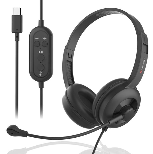 Verbatim ClaritySound Headset With USB-C Clear Sound, Comfort, Reduce