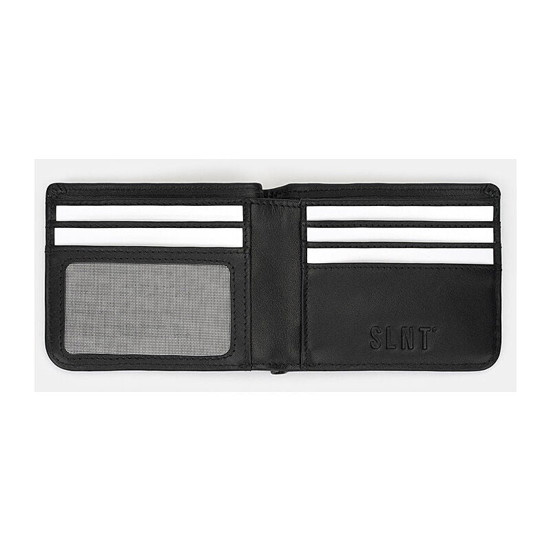 SLNT Bifold Wallet Leather Blk