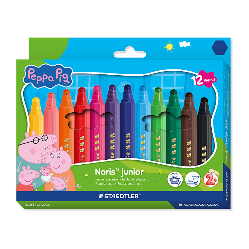 Staedtler ST Peppa Pig FibrePenPk12 Bx10