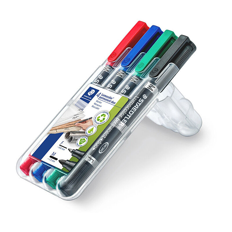 Staedtler Staed Lumo Perm Markr Ast Wlt4