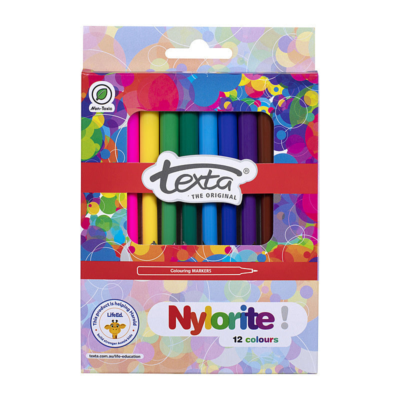 Texta Nylorite Color Mrkr Pk12