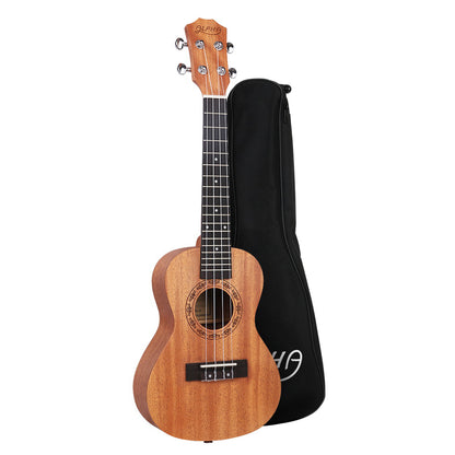 Alpha 23 Ukulele Natural Mahogany Concert Beginner Gift w/ Carry Bag"