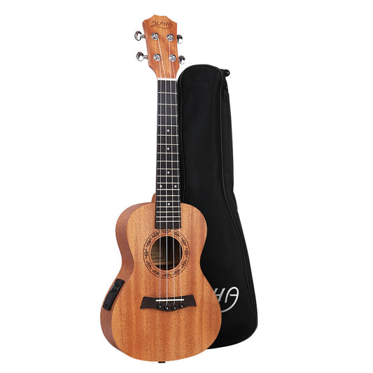 Alpha 26 Ukulele Equaliser Natural Mahogany Tenor Beginner Gift w/ Bag"