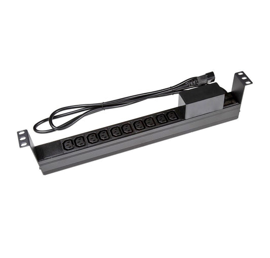 PowerShield Horizontal PDU with IEC C20 Input, 8 x C13, 2 x C19 outlets, provides reliable power distribution for horizontal installations