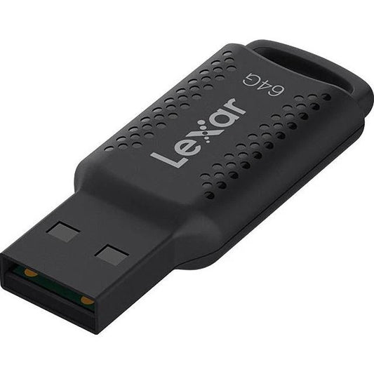 Lexar V400 64GB JumpDriveÂ® USB3.0 Flash Drive, up to 100MB/s read Black,Securely protect files with Lexar DataShield. 256-bit AES encryption for added